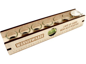 Poziomica z kieliszkami i dzwonkiem DE