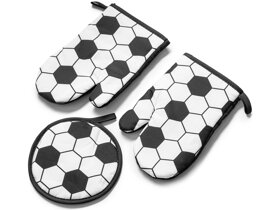 Piłkarskie rękawice kuchenne z podkładką