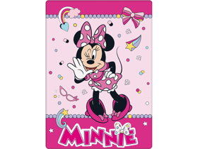 Różowy kocyk dziecięcy Minnie Mouse