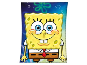 Niebieski kocyk dziecięcy SpongeBob Smile