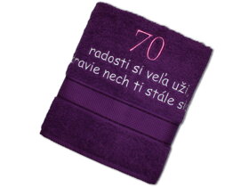Ręcznik na 70 urodziny dla kobiety SK