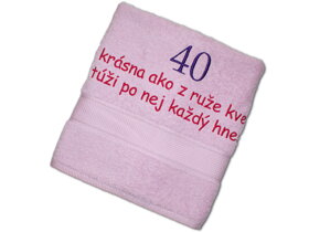 Ręcznik na 40 urodziny dla kobiety SK