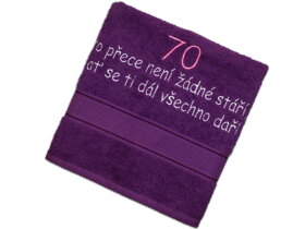 Ręcznik na 70 urodziny dla kobiety CZ