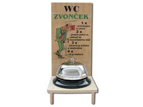 Drewniany dzwonek WC - wersja SK