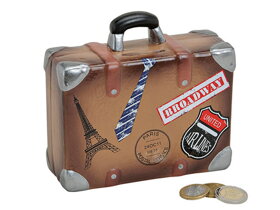 Skarbonka w kształcie walizki podróżnej