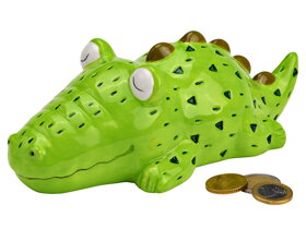Ceramiczna skarbonka krokodyl