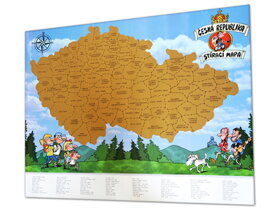 Mapa zdrapka Republiki Czeskiej