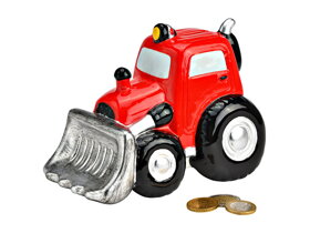 Ceramiczna skarbonka Traktor z łopatą