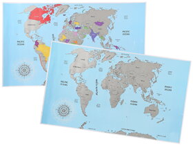 Duża mapa zdrapka świata