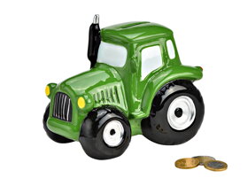 Ceramiczna skarbonka zielony Traktor