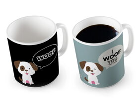 Magiczny kubek z pieskiem i wiadomością