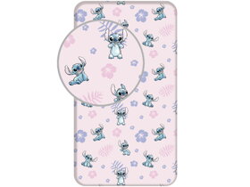 Różowe prześcieradło dla dzieci Disney Stitch