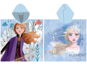 Niebieskie ponczo dla dzieci Frozen II