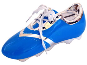 Ceramiczna skarbonka niebieski but piłkarski
