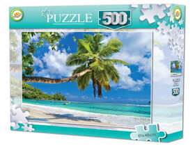 Puzzle Plaża z palmą - 500 części