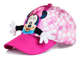 Dziewczęca czapka 3D Minnie Mouse - rozmiar 52