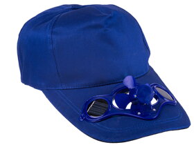 Blue Solar Baseball Cap with Fan
