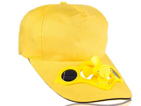 Yellow Solar Baseball Cap with Fan