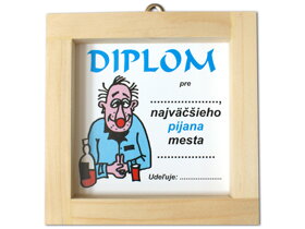 Dyplom dla największego pijaka w mieście SK
