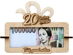 Ramka na pieniądze Twój pierwszy milion 20 CZ