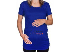 Niebieska koszulka ciążowa Zrobione z miłości SK