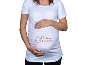 Biała koszulka ciążowa Zrobione z miłości SK