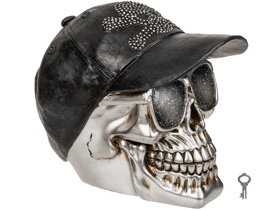 Skarbonka czaszka z czapką baseballową