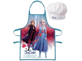 Fartuch dziewczęcy z czapką Frozen II Anna i Elsa