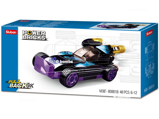 Sluban Samochód nakręcany Purple Raptor