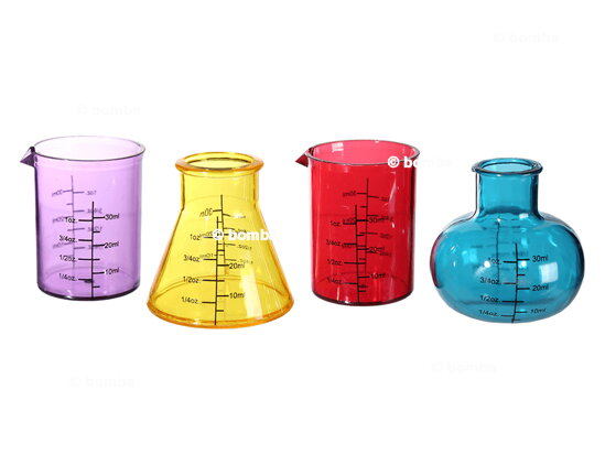 Kolorowe laboratoryjne miarki do picia