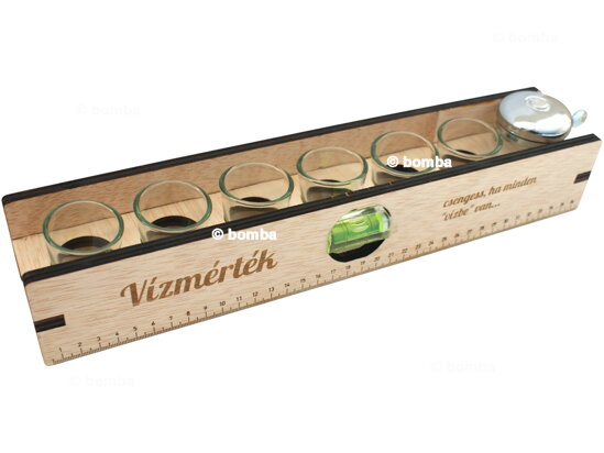 Poziomica z kieliszkami i dzwonkiem HU