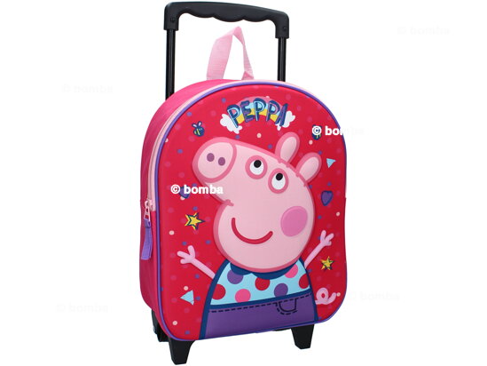 Plecak dziecięcy 3D na kółkach Peppa Pig Friends