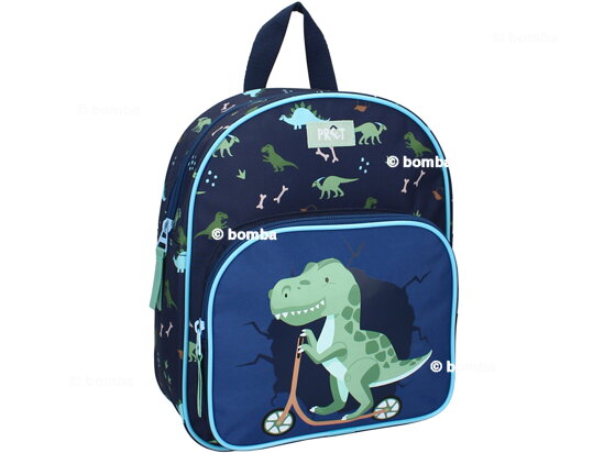 Niebieski plecak dziecięcy Dinozaur Stay Silly