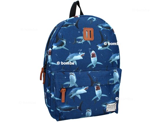 Niebieski plecak Skooter rekiny II