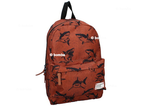 Brązowy plecak Skooter rekiny
