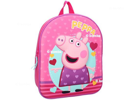 Plecak dziecięcy 3D Peppa Pig z sercami