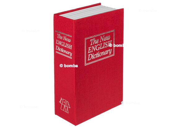 Mały czerwony sejf w książce - angielski słownik