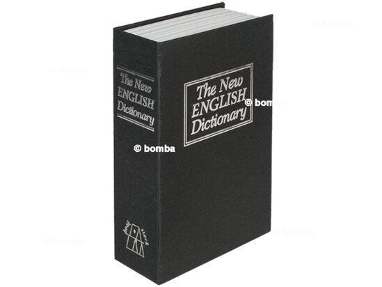 Mały czarny sejf w książce - angielski słownik