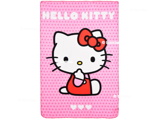 Różowy kocyk dziecięcy Hello Kitty Adorable