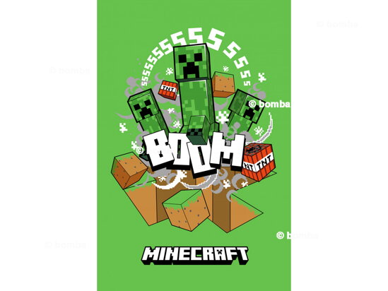 Kocyk dziecięcy Minecraft Boom Creeper