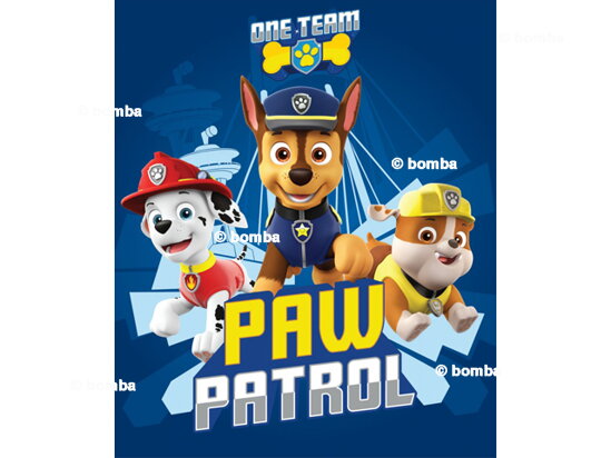 Niebieski kocyk dziecięcy Paw Patrol