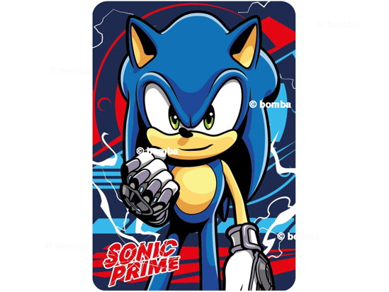 Niebieski kocyk dziecięcy Jeż Sonic