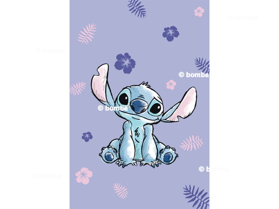 Fioletowy kocyk dziecięcy Lilo i Stitch
