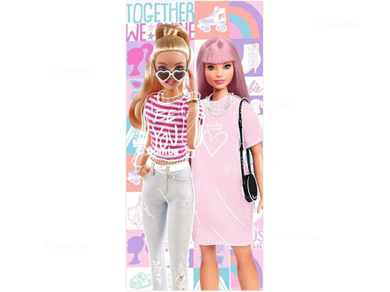 Dziecięcy ręcznik plażowy Barbie Together