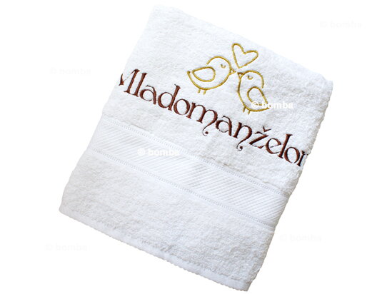 Biały ręcznik ślubny SK