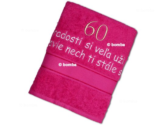 Ręcznik na 60 urodziny dla kobiety SK