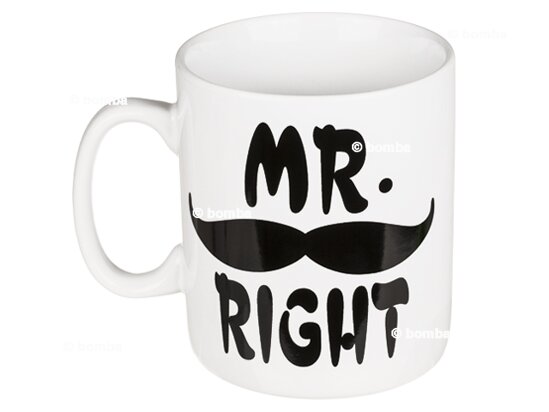 Duży ceramiczny kubek z napisem Mr. Right
