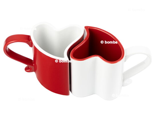 Dwukolorowe kubki dla zakochanych