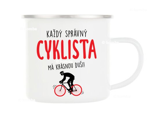 Kubek blaszany dla odpowiedniego rowerzysty CZ