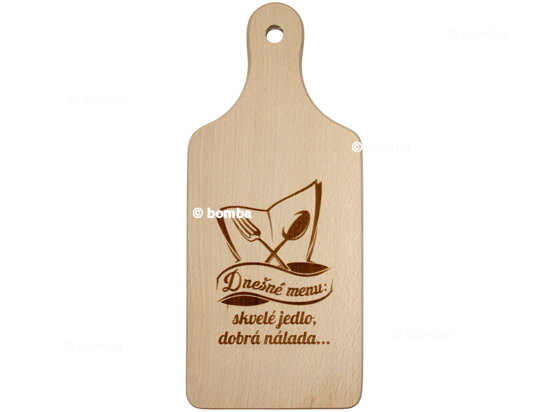Dekoracyjna deska do krojenia Dzisiejsze menu SK